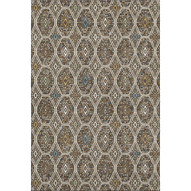 Tapis de qualité supérieure Mayfield AMF2471 Global, Beige, 10' x 14'