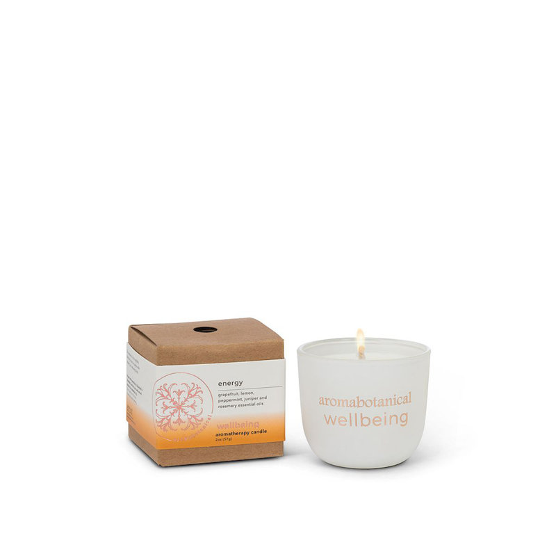Grapefruit,lemon,peppermint,juniper,rosemary Scented Jar Candle with Glass Holder