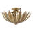 15" 3-Light Antique Gold Leaf Semi-Flush Mount Ceiling Light