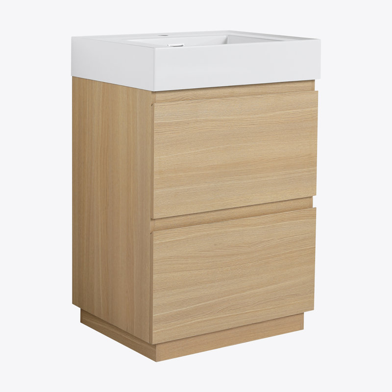 Meuble-lavabo 24 po avec lavabo simple et tiroir double 24 po
