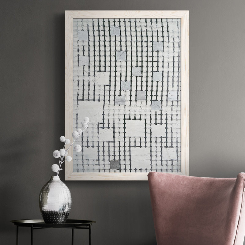 Gossamer I, Toile avec cadre blanc, H 37,5 po x l 27,5 po x P 1 po, Pas de tapis