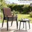 Ensemble de 4 chaises d'extérieur en maille empilables-367520101
