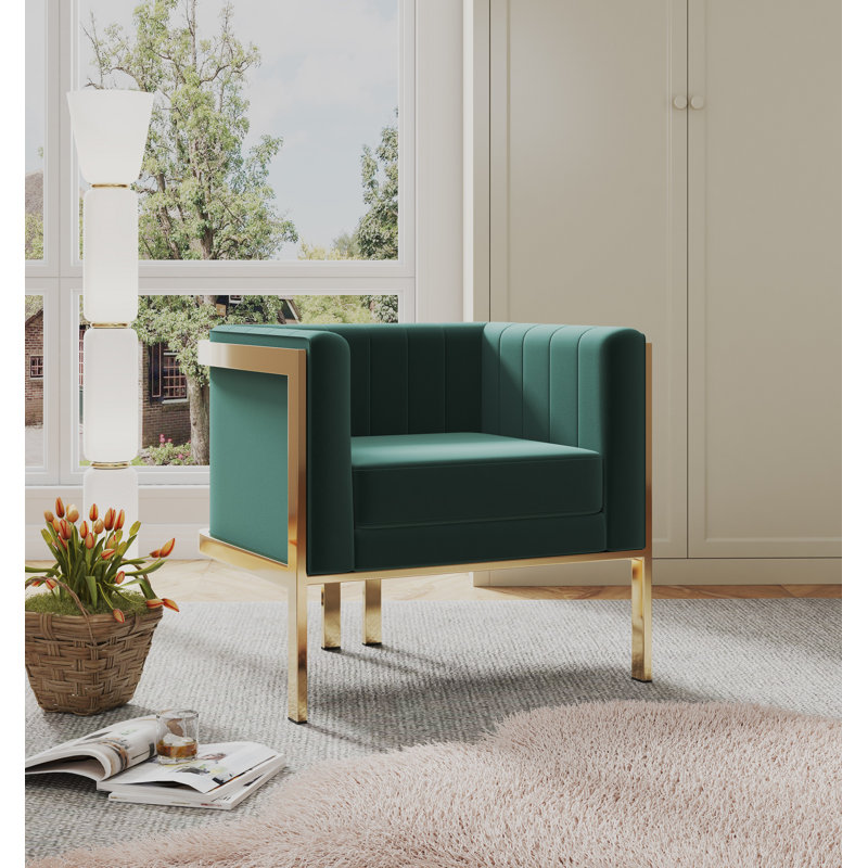 Fauteuil d'appoint rembourré en velours Paramount, YP6075-17