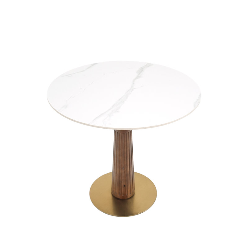 Table de salle à manger compacte en pierre frittée moderne et élégante pour les petits espaces