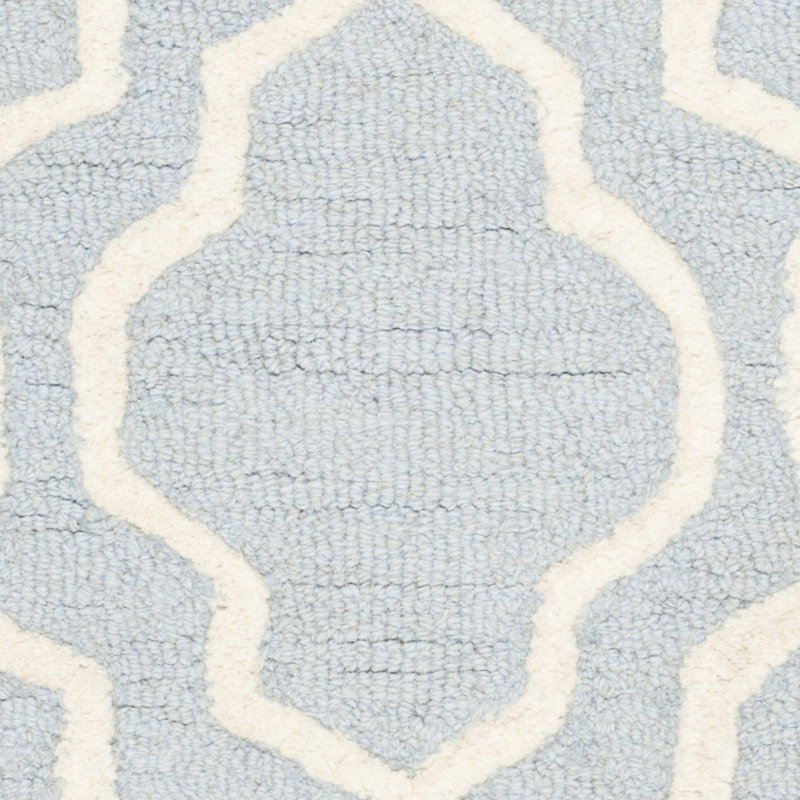 Cannen Hand Tufted Wool Geometric Rug, Square 6'