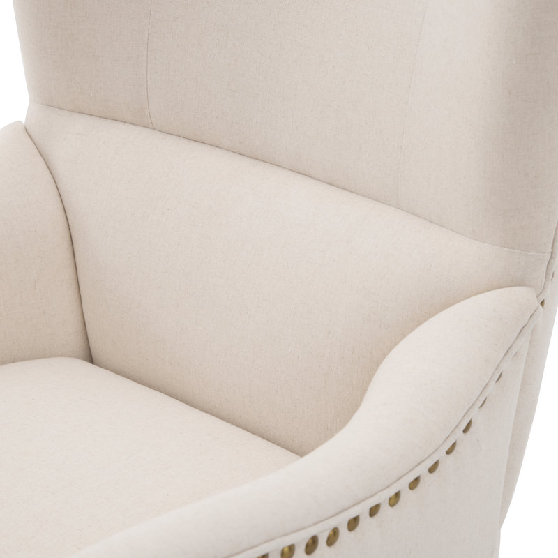 Fauteuil à oreilles en polyester de 27 po de large Flemington