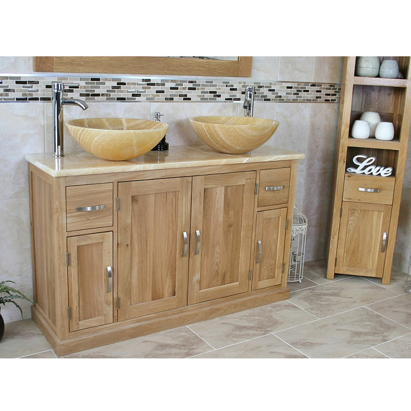 Stockley 1230mm Double Bathroom Vanity with Basin, Gold, Gold