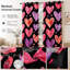 2Pcs rideaux mignons à motif de cœur pour la chambre à coucher, décoration de maison, thème artistique imprimé, blocage du soleil pour la maison-731722509