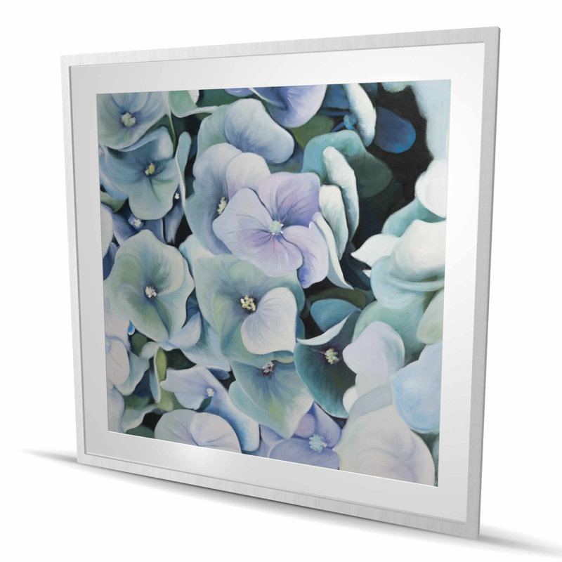Hydrangea Plant - Rustic Framed Matted Print for Home Decor