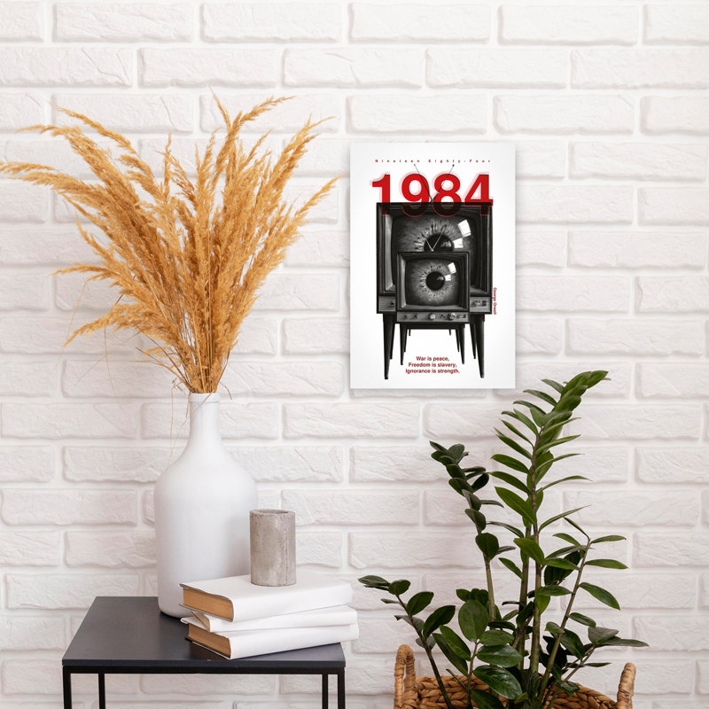 Art contemporain contemporain rétro audacieux, H 12 po x l 8 po