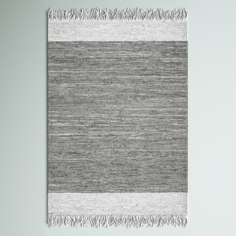 Tapis gris touffeté à la main Eniko, Rectangle 8 pi 6 po x 11 pi 6 po