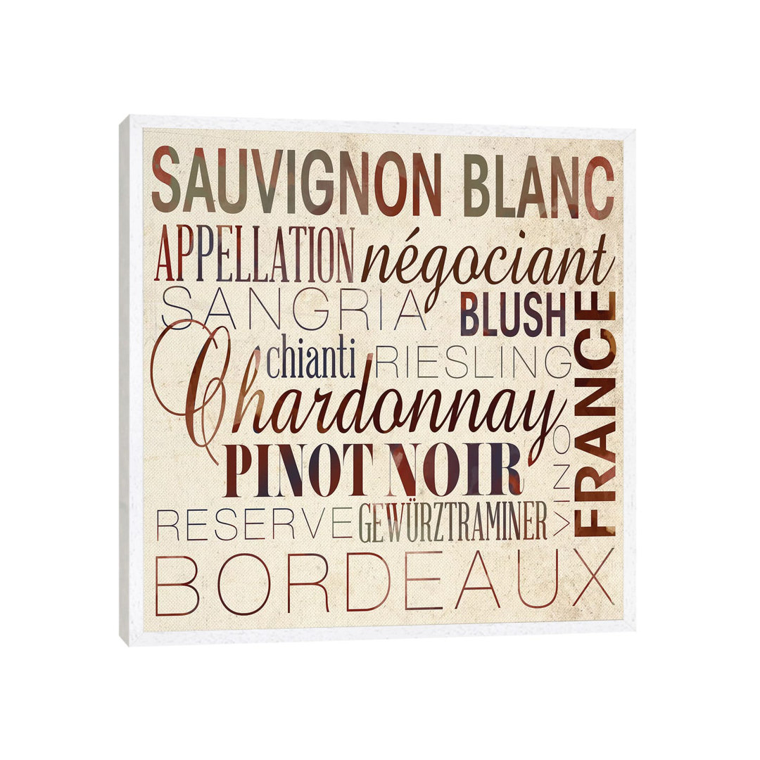 Wine Words II von SD Graphics Studio - Galerie-verpackte Leinwand Giclée