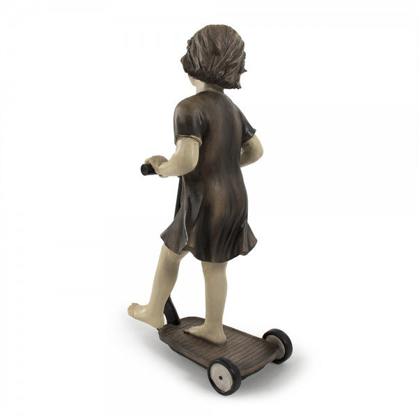 Girl on Scooter Statue