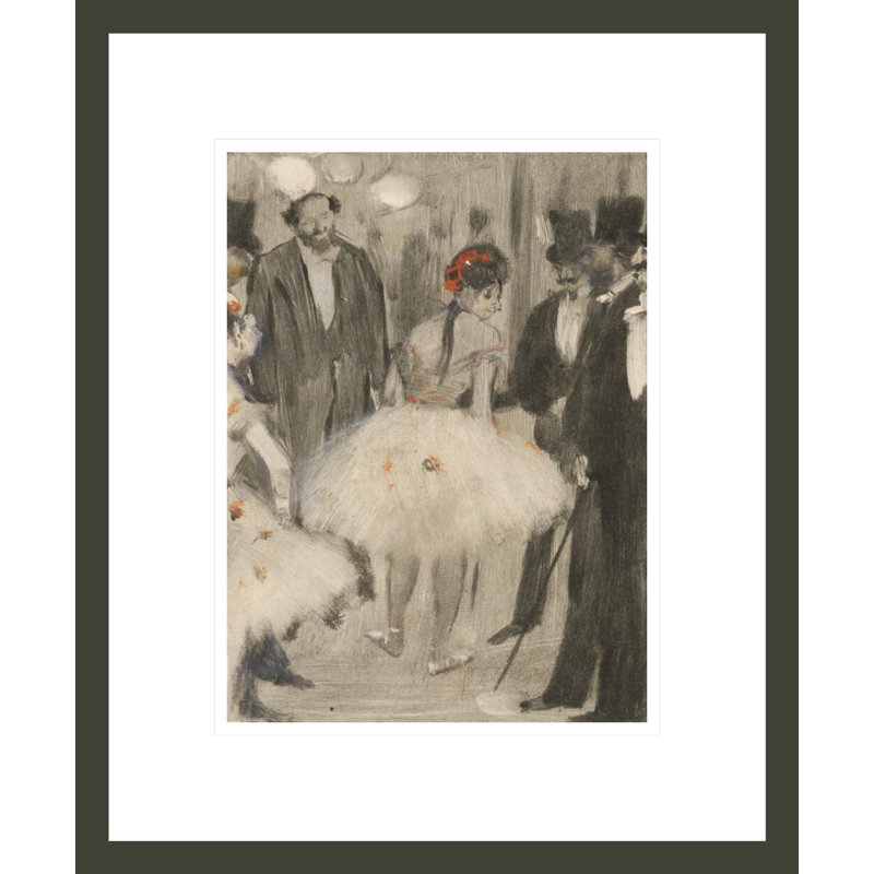 Virginie étant admirée sous le regard du marquis Cavalcanti par Edgar Degas, impression giclée encadrée