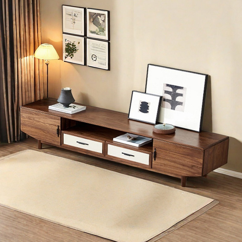 Solid Wood TV Cabinet Walnut