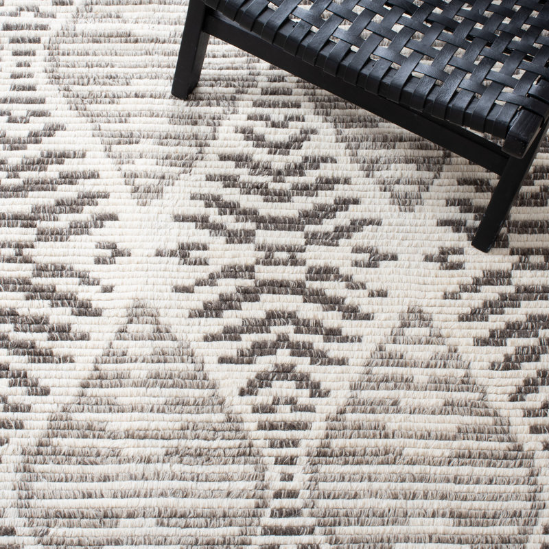 Simeon Hand Knotted Wool Geometric Rug, Rectangle 6' x 9'