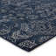 Azuma Hand Knotted Wool Geometric Area Rug in Dark Blue/Light Gray-1523411811