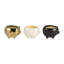 Bougies parfumées décoratives pour table basse - Bougies élégantes pour bibliothèque, chambre à coucher ou salon - ensemble de 3, or et blanc-1822797481