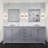 Double Bath Vanity with Carrara Marble Top-110912925
