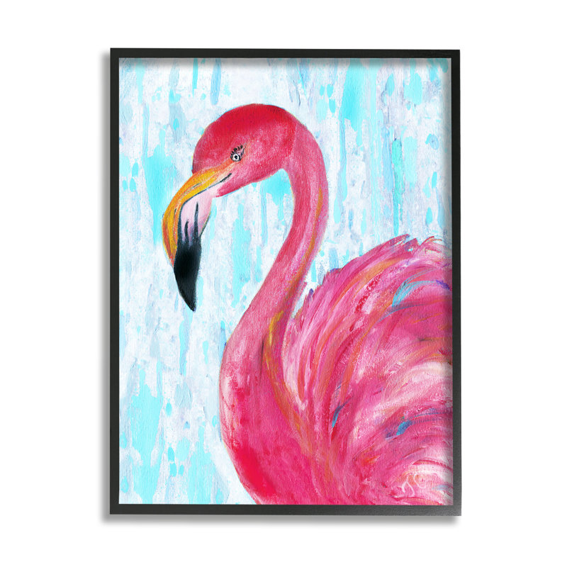 Peinture d'oiseau Shab, Giclée encadrée noir minuit, H 11 po x l 14 po