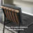 Lahni Contemporary Dark Gray Boucle Fabric Upholstered Counter Stool with Black Iron Legs and Cognac PU Accents-1073477140