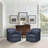Whitlock Leather Match Swivel Barrel Chair-81102540
