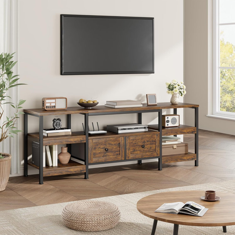 Unfinished TV Stand, 64.3cm H x 199.9cm L x 39.9cm W, Brown