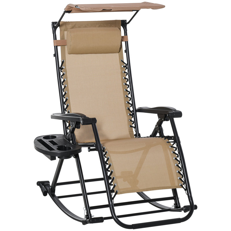 Haniel Steel Outdoor Chair, Beige, Black