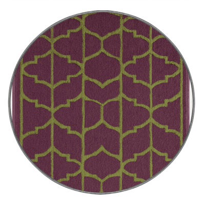 Tapis brun treillis lavable à la machine