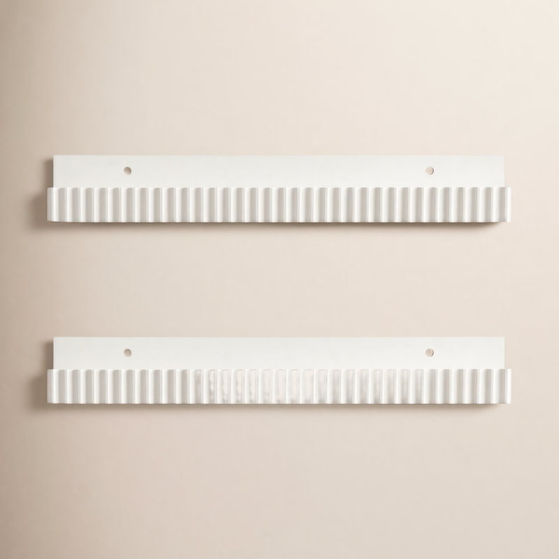 Two-Piece Picture Ledge Shelf Set, White