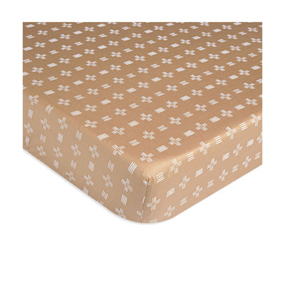 Kendi Greenguard Gold Certified Floral Cotton and Satin - Piece Standard Crib Fitted Sheet
