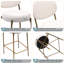 29'' Upholstered Bar Stools Velvet Counter Stool With Backrest & Footrest Set Of 2 Round Dining Chairs For Kitchen-1004170171