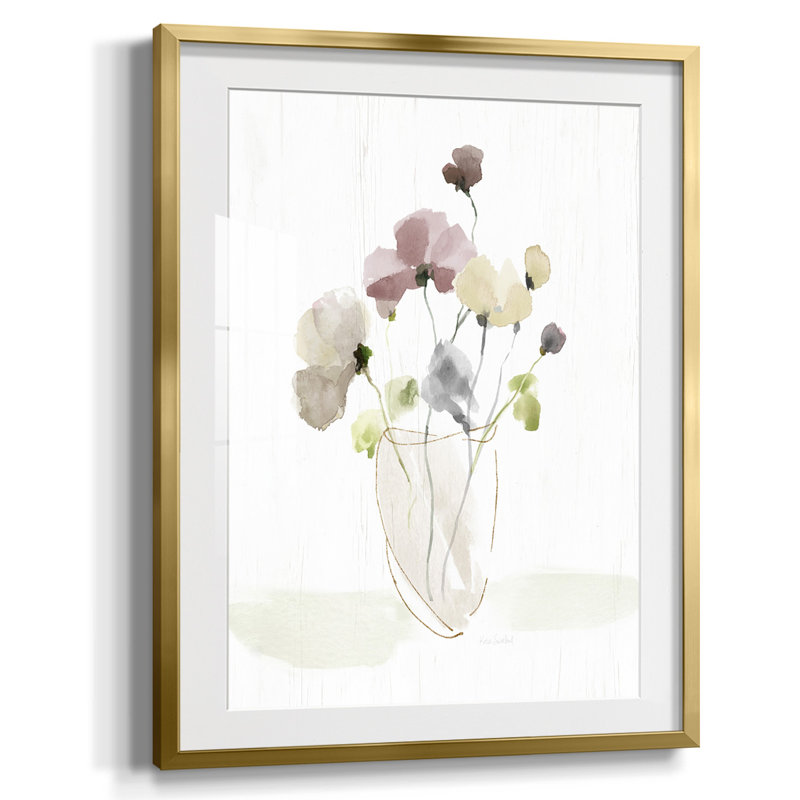 «Zen Shapes I», reproduction encadrée, Blanc, Papier avec cadre doré