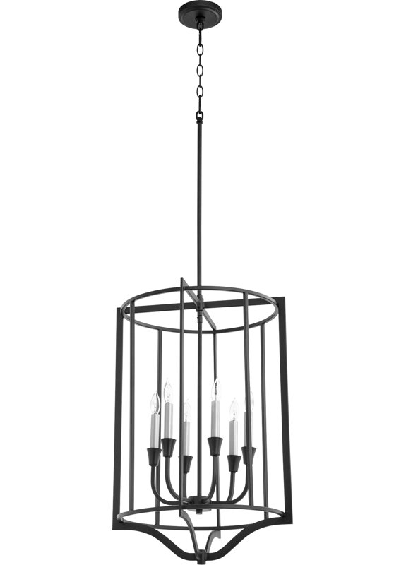 Lustre géométrique à 6 lumières Analiegh, Noir