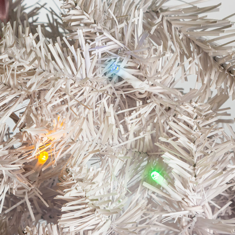 Charmante couronne de 24 pouces en PVC avec 50 lumières DEL blanc chaud