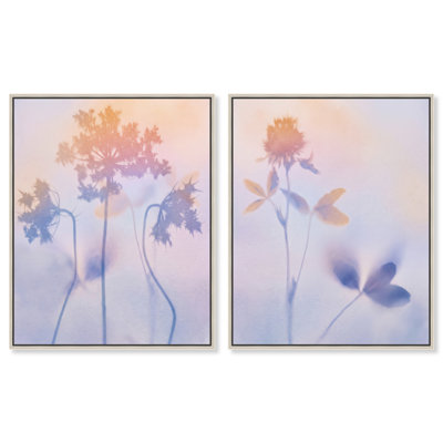 Lavender Shadows Set Floral & Botanical Canvas Print by Oliver Gal, Black Frame, 16 x 20