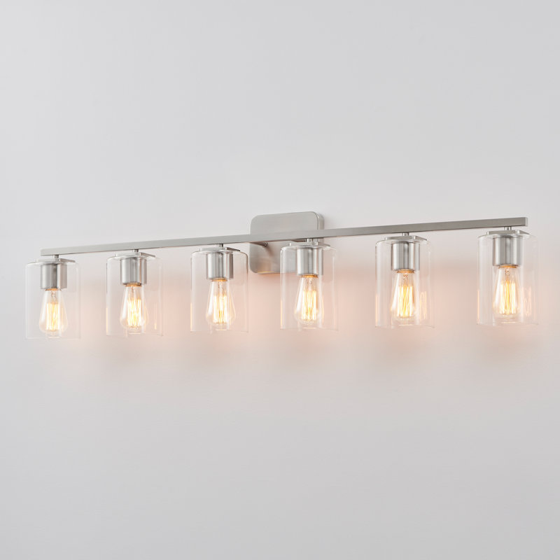 Éclairage pour meuble-lavabo à intensité variable Kagan, Nickel brossé, Clair, 6