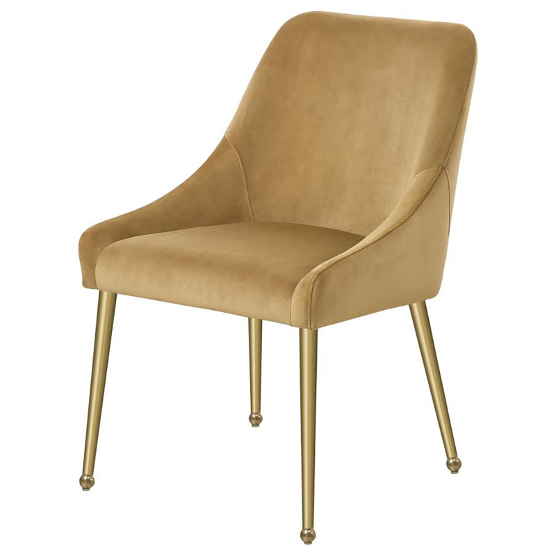 Ensemble de 2 chaises d'appoint Chantemelle, Cognac, Doré
