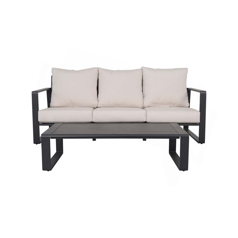 Three-Seat Sofa + Rectangular Coffee Table