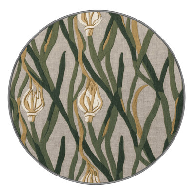 Washable Garlic Scapes Vegetables Area Rug