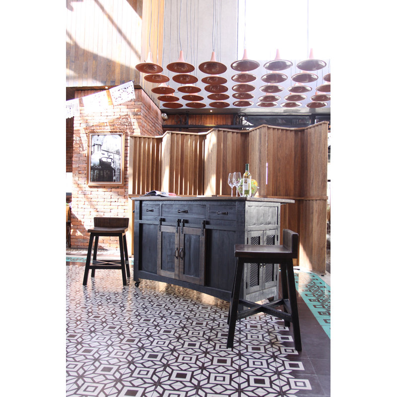 Tabouret de comptoir 24 po Foskey, Espresso, Noyer, Tabouret de bar (siège d’une hauteur de 30 po)