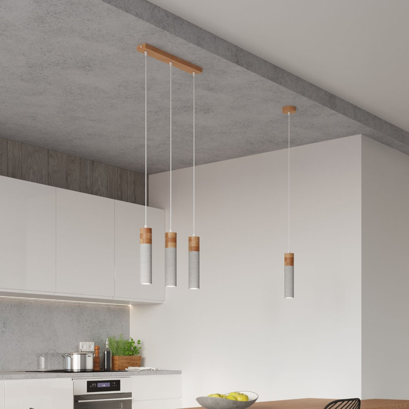 2 - Light BetoNot Applicablerewno Cylinder Pendant