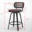Favets 25.6" Seat Height Swivel Upholstered Counter Stools with Rattan Back-114499546-114499549