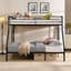 Twin Over Full Metal Bunk Bed , No Box Spring Needed, Large Under Bed Storage, Easy Assemble