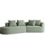 Canapé modulaire surdimensionné moderne en chenille 4 de 112 pouces avec 4 coussins décoratifs, siège à nuage extra profond et large pour le salon et la chambre à coucher, rembourrage en mousse à haute résilience, aucun assemblage requis-861631636-861631633