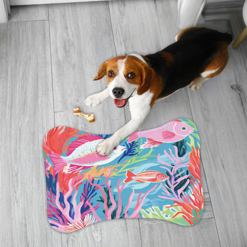 Preppy Ocean Creatures - Tapis d'alimentation en os 1 pièce