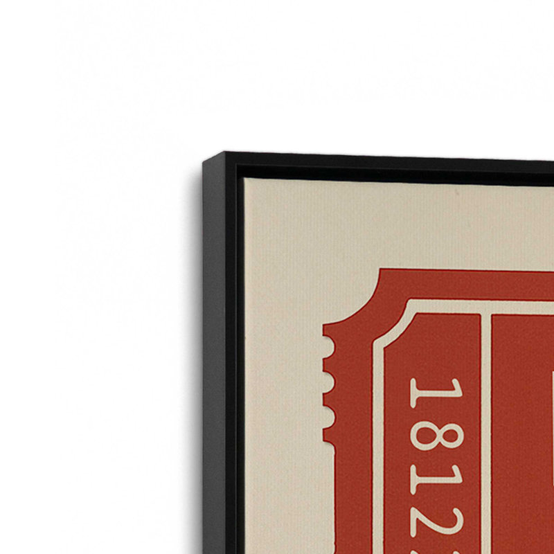 «Santa's Boarding Pass», reproduction d'art sur toile, H 18,75 po x l 12,75 po, Noir satiné