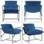 Chaise d'appoint rembourrée en métal Cliatt-745030644