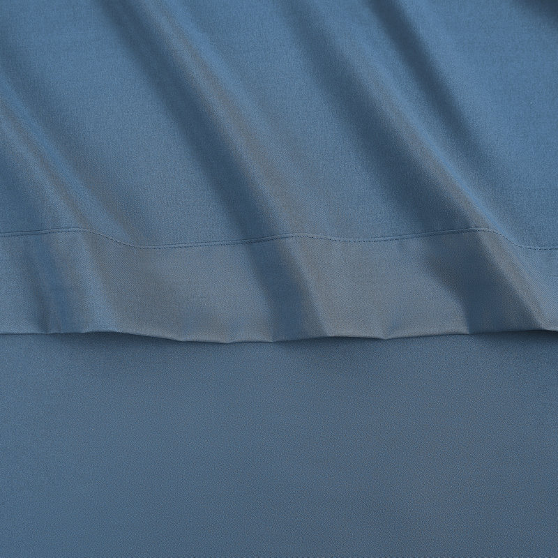 Simple drap plat / dessus seulement, microfibre ultra douce à double brossage, Drap plat grand, Denim