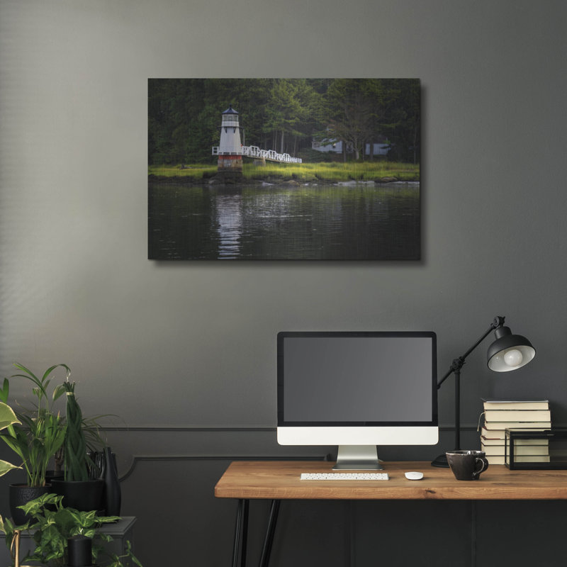 Mur en métal «Morning On The Kennebec» par Rick Berk, H 24 po x l 36 po